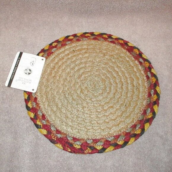 Native American End Of Trail Horse Mat Trivet Art Decor Earth Rugs Braided Jute - Picture 3 of 5